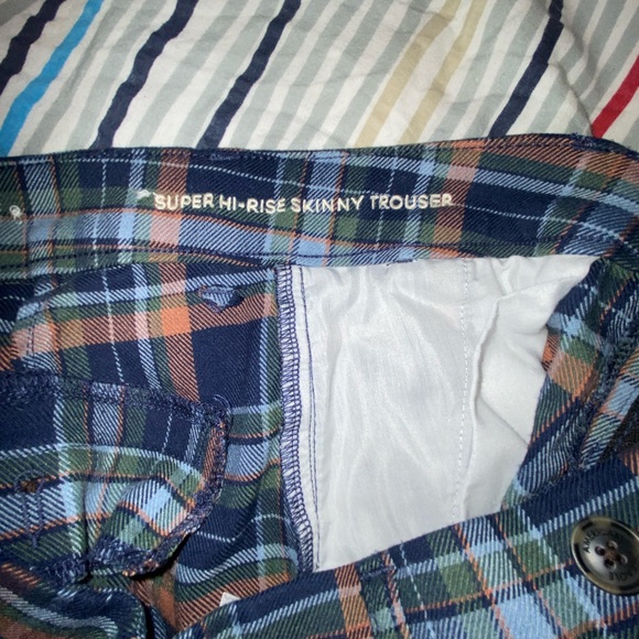 Plaid trousers. High rise - Picture 5 of 7